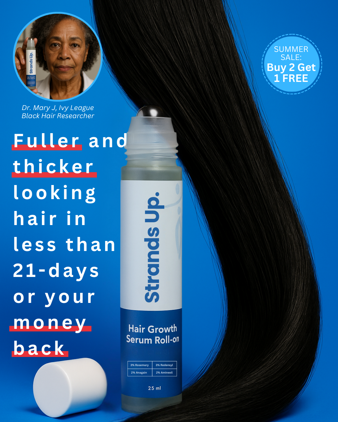 Strands Up - QuadStim™ Roller For Hair Loss